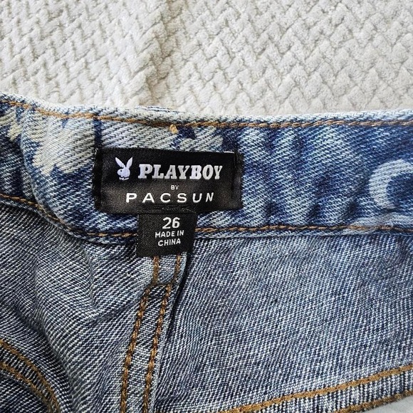 Playboy Shorts Women's 26 PacSun Floral Denim Jean Cutoff (NWT) - Picture 3 of 6